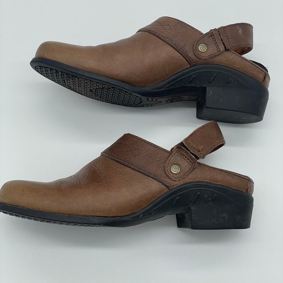 Ariat Women's Brown Leather Slip-On Back-Strap Comfort Clogs  #10023106 - Size 6 - Picture 14 of 14